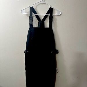 Sport Essentials Black Snow Bib Overalls With Adjustable Straps & Zippered Pocke